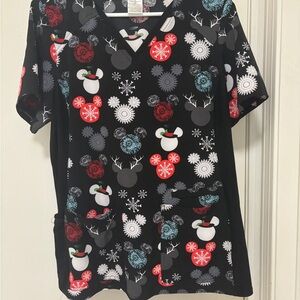 Disney Mikey polyester stretch scrub top